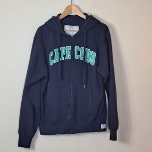 Womens Zip Up Cape Cod Hoodie Navy Blue Size M